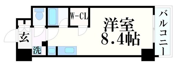 神戸駅 徒歩7分 8階の物件間取画像